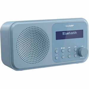 Sharp Tuner - Tragbar, Desktop - Blau - 20 x FM, 20 x DAB, 20 x DAB/DAB+ - LED Display - Kabellos - Bluetooth - USB - Kopf
