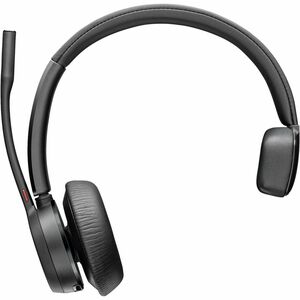 Poly Voyager 4300 UC 4310 Wired/Wireless Over-the-head, On-ear Mono Headset - Black - Microsoft Teams Certification - Goog