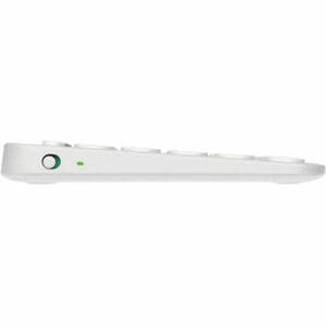 Logitech Pebble Keys 2 K380s Keyboard - Wireless Connectivity - USB Interface - Spanish - QWERTY Layout - Tonal White - Bl