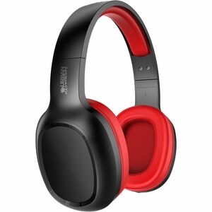 Urban Factory Movee Wireless On-ear, Over-the-head Stereo Headset - Black, Red - Binaural - Ear-cup - Bluetooth