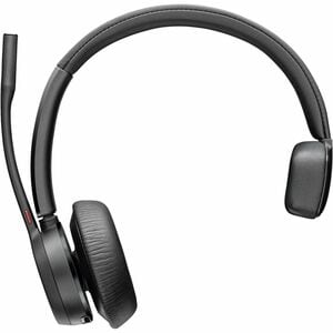Poly Voyager 4300 UC 4310 Wired/Wireless Over-the-head, On-ear Mono Headset - Black - Microsoft Teams Certification - Goog