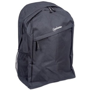 Manhattan Knappack Backpack 15.6", Black, LOW COST, Lightweight, Internal Laptop Sleeve, Accessories Pocket, Padded Adjust