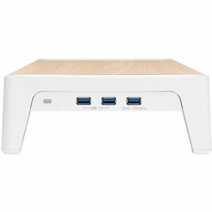 Eaton Tripp Lite Series Monitor Riser for Desk - Wood Top, USB-A Charge and Data Ports - 44 lb Load Capacity - 3.1" Height