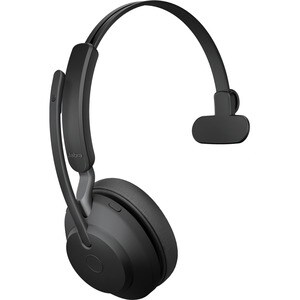 Jabra Evolve2 65 无线 头戴式 Mono 耳机 - 黑 - 单声道 - 上耳式 - 蓝牙 - C型 USB