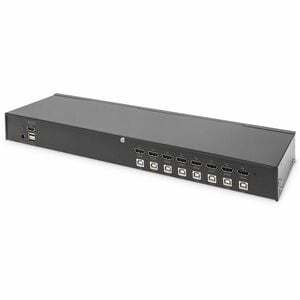 Digitus KVM Switchbox - 8 Computer(s) - 1 Local User(s) - 4K - 10 x USB - USB 2.0 - 9 x HDMI - Rack-mountable