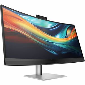 HP 740pm 40" Class Webcam 5K2K WUHD Curved Screen LED Monitor - 21:9 - Black, Silver - 100.8 cm (39.7") Viewable - In-plan
