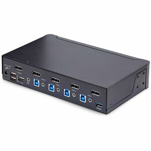 StarTech.com 4-Port DisplayPort 1.4 KVM Switch, 8K 60Hz / 4K 144Hz, 2x USB 3.0 Ports, 4x USB 2.0 Ports, Hotkey Switching, 