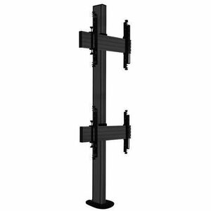 B-Tech System X Mounting Base for Mounting Column, Video Wall - Black - 200 kg Load Capacity - Steel