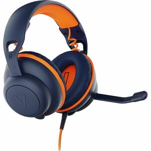 V7 Safe Sound 2 HU590E Kabel Auf den Ohren, Über das Ohr, Kopfbügel Stereo Headset - Orange, Dunkelblau - Binaural - Ohrum