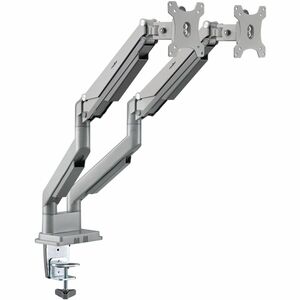 Rocstor ErgoReach Mounting Arm for Monitor - Silver - Landscape/Portrait - 2 Display(s) Supported - 17" to 32" Screen Supp