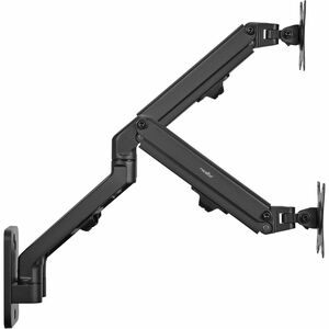 Rocstor ErgoReach Mounting Arm for Monitor, Display - Black - Landscape/Portrait - 2 Display(s) Supported - 17" to 27" Scr