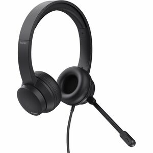 Trust Ayda Wired On-ear, Over-the-head Stereo Headset - Black - Binaural - Ear-cup - 20 Hz to 20 kHz - 180 cm Cable - USB