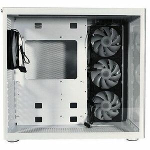 Naceb Nova Gabinete para computadora gamer - ATX, Micro ATX, Mini ITX Placa base admitida - Vidrio templado - Blanco - 10 