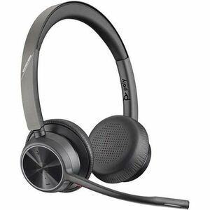 Poly Voyager 4300 UC 4320 有线/无线 头戴式, 入耳式 立体声 耳机 - Microsoft Teams认证 - 双声道 - 上耳式 - 5000 cm - 蓝牙 - 20 Hz 到 20 kHz - 150 cm 线