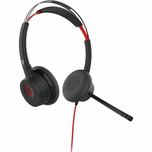 Cuffie V7 Premium HU621 Cavo Over-the-head, On-ear Stereo - Nero, Rosso - Microsoft Teams Certification - Binaural - Supra