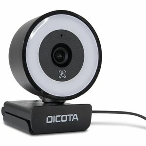 Dicota - Webcam - 5 Megapixel - USB 2.0 - 2592 x 1944 Pixel Videoauflösung - Autofokus - Tischhalterung, Stativ, Halterung