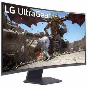 LG UltraGear 32GS60QC-B 32" (81.3 cm) Class QHD Curved Screen Gaming LED Monitor - 16:9 - Black - 31.5" (80 cm) Viewable -