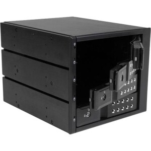 4 DRIVE BAY ALUMINUM TRAYLESS HOT SWAP MOBILE RACK BACKPLANE WITH FAN  LOCK FOR 3.5IN SAS II / SATA III - 6 GBPS HARD DRIV