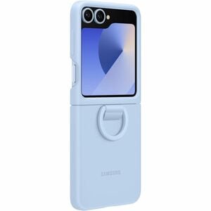 Samsung Carrying Case Samsung Galaxy Z Flip6 Smartphone - Blue - Anti-slip - Silicone Body - Ring