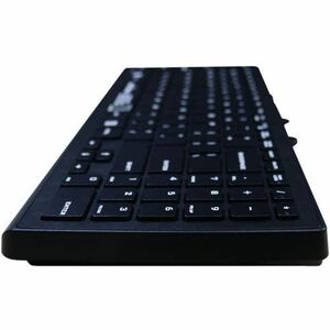 Clean Wipe Pro Medical Grade Keyboard w/ Key Locking Function - Dishwasher Safe US English - ANSI FORMAT - QWERTY Black Ma
