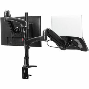 Trust Mara Clamp Mount for Notebook, Monitor - Black - Landscape/Portrait - Height Adjustable - 2 Display(s) Supported - 4