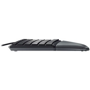 CHERRY ERGO KC 4500 Teclado - Cabo Conectividade - USB Interface - Bélgica - Preto - Computador - Windows