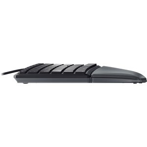 CHERRY ERGO KC 4500 Rugoso Teclado - Cabo Conectividade - USB Interface - Inglês (Reino Unido) - Preto - Windows