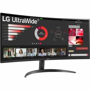 LG Ultrawide 34WR50QK-B 34 Zoll Class WQHD Gekrümmter Bildschirm LED-Monitor - 21:9 Format - Schwarz - 86,4 cm (34 Zoll) V