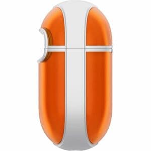 Spigen Classic C1 Charging Case Apple AirPods 4 - Tangerine - Polycarbonate Body - Carabiner Clip - 50.3 mm Height x 63 mm