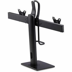 StarTech.com Crossbar Dual Monitor Desk Stand For 27inch Screens, Max Cap 26.4lb, VESA Mount 75x75/100x100, Toolless Heigh