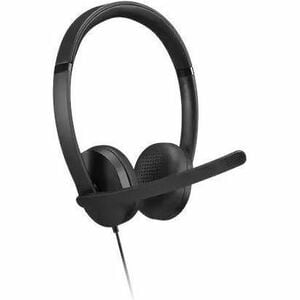 Lenovo Wired On-ear, Over-the-head Stereo Headset - Black - Binaural - 32 Ohm - 20 Hz to 20 kHz - 100 cm Cable - USB Type A
