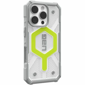 Urban Armor Gear Pathfinder Clear Case for Apple iPhone 16 Pro Smartphone - Hex Pattern - Active Neon - Drop Resistant, Im