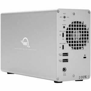 OWC Mercury Elite Pro Dual with 3-Port Hub External Storage Solution - 2 x HDD Supported - 0 x HDD Installed - 2 x SSD Sup
