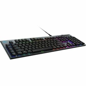 Logitech G915 X Gaming Keyboard - Cable Connectivity - USB Interface - RGB LED - German - QWERTZ Layout - Black - GL Tacti