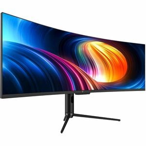 Moniteur LED V7 L490DQ-HAS-E 49" Class Dual Quad HD (DQHD) Écran incurvé - 32:9 - Noir - 124,5 cm (49") Viewable - Vertica