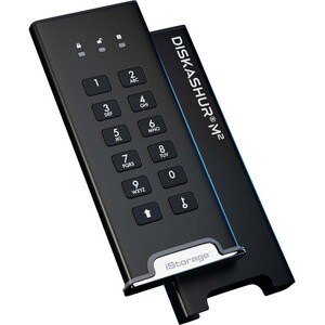 SSD Portable iStorage diskAshur M2 Durci - M.2 2280 Externe - 2 To - Conforme aux normes TAA - Client Léger Appareil compa