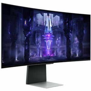Samsung Odyssey OLED G8 S34DG856SN 34" Class UW-QHD Curved Screen Gaming OLED Monitor - 21:9 - Silver, Black - 34" Viewabl