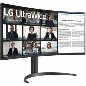 LG Ultrawide 34WR55QK-B 34" Class UW-QHD Curved Screen LCD Monitor - 21:9 - 34" Viewable - Vertical Alignment (VA) - 3440 