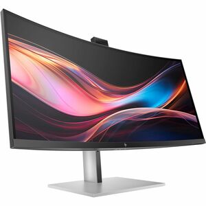 HP 734pm 34" Class Webcam UW-QHD Curved Screen LED Monitor - 21:9 - 86.4 cm (34") Viewable - In-plane Switching (IPS) Blac