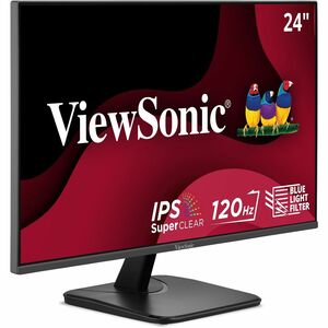 ViewSonic VA2456A-MHD 24 Inch IPS 1080p Monitor with 120Hz, Eye Care, HDMI, DisplayPort, and VGA Inputs for Home and Offic