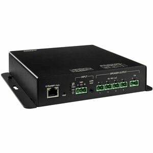 Shure PoE+ Powered Multichannel Amplifier - Microphone, Amplifier - Audio Line In - Network (RJ-45) - Rack Mount, Wall Mou