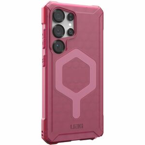 Urban Armor Gear Essential Armor Case for Samsung Galaxy S25 Ultra Smartphone - Hex Pattern - Berry - Drop Resistant, Impa