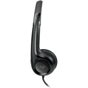 Auriculares Logitech ClearChat H390 Cableado Sobre la cabeza Estéreo - Negro, Plata - Binaural - Circumaural - 20Hz a 20kH