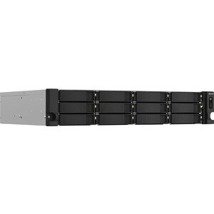 QNAP TS-1264U-RP-8G 12 x Total de compartimientos Sistema de almacenamiento SAN/NAS - 4GB Flash Memory Capacity - Intel Ce
