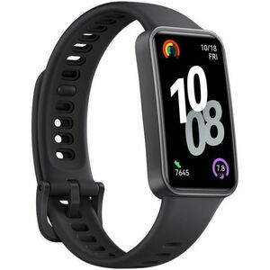 Huawei Band 10 Smart Band - Rectangular Case Shape - Black Case Color - Black Band Color - Polymer Case Material - Fluoroe