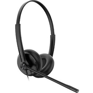 YEALINK YHS34 DUAL HEADSET FOR YEALINK IP PHONE. RJ9 HEADSET JACK HEARING PROTECTION LEATHER EAR CUSHIONS. REPLACING YHS33