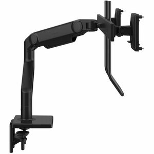 Brazo para monitor M8.1 con barra cruzada y mango, estilo de brazo Angled Link/Dynamic Link. Acomoda dos monitores de hast