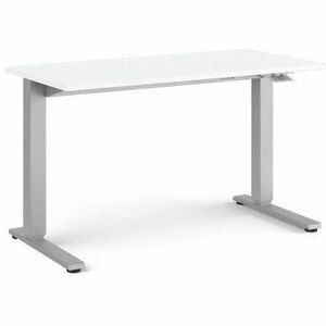 Mesa ajustable en altura Float 24”x48” en color plateado, con ajustador de contrapeso removible para ajuste sin esfuerzo. 
