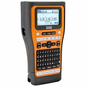 P-touch EDGE Handheld industrial label printer with dual auto-cutter, Bluetooth and USB-C connectivity (up to 24mm labels)