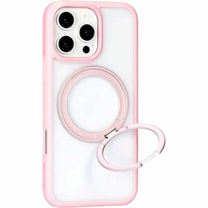 TORRAS Ostand R Fusion Hülle für Apple iPhone 16 Pro Smartphone - Rosa - Fingerabdruckresistent, Staubfest, Rutschfest, St